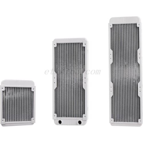 1PC White 120/240/360mm Aluminium Water Cooling Computer Radiator Water Cooler 18 Tube CPU Heat Sink Exchanger