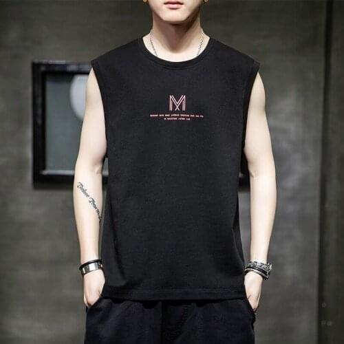 2020 T-shirt mens youth fashion fashion comfortable round neck solid color simple breathable light letter printing