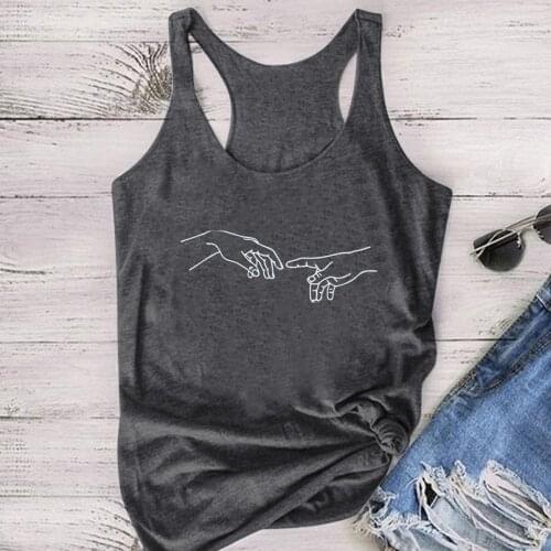 2020 Fashion Hands Printing Tanks Tops Sleeveless Women Summer Tank Top Woman Graphic Plus Size Vest Harajuku Ropa De Mujer