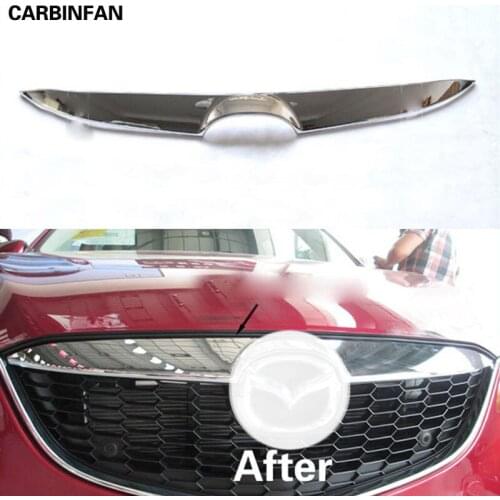 ABS Chrome Front Center Grill Grille Cover Trim interior 1pc For Mazda 12 13 CX-5 CX5 2012 2013