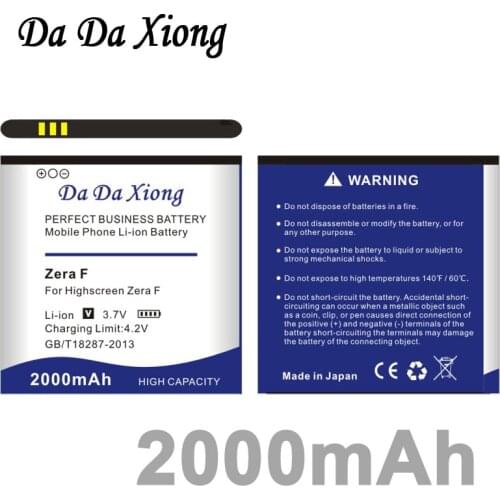 2000mAh zera F rev.s Battery for highscreen zera F rev.s Phone battery