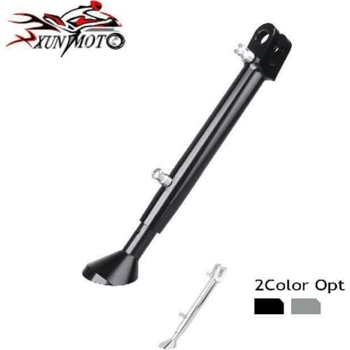 CNC Aluminum Motocycle Parts Adjustable Kickstand Side Foot Stand Support for Kawasaki ZX-6 6R/RR ZZR600 9R 10R Black/Chrome