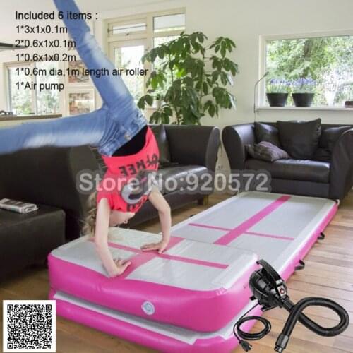 Free Shipping Inflatable Air track,Gym Mat Tumble Track Inflatable Airtrack For Kids A Set Of Home Edition