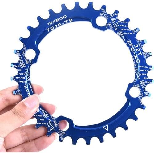 1Pc 32T Chain Ring 104 BCD Round Narrow Wide Tooth Plate 104 BCD Chainwheel 32T Tooth MTB Mountain Bike Chainwheel