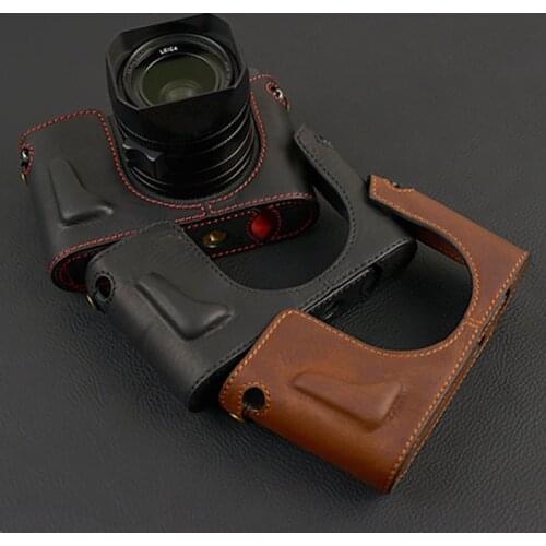 Handmade Genuine Real Leather Half Camera Case Bag Cover for LEICA Q/QP
