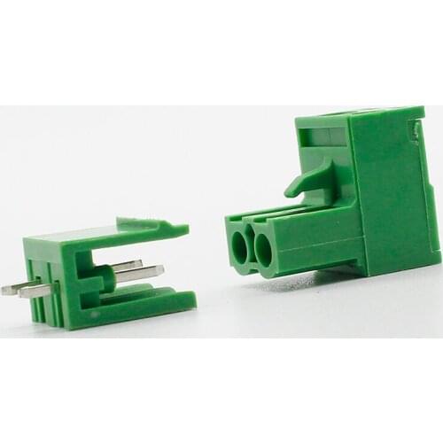 Free shipping 10 sets ht5.08 2pin Terminal plug type 300V 10A 5.08mm pitch connector pcb screw terminal block