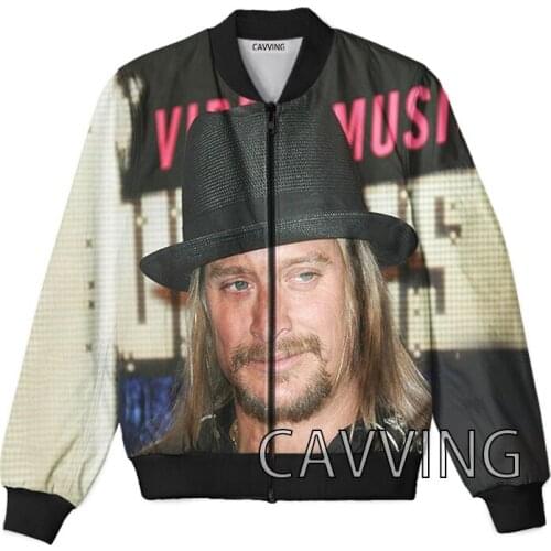 CAVVING 3D Printed Kid-rock Band Zipper Bomber Jackets Men Overcoat Mens Coat Zip Up Jackets for Women/Men