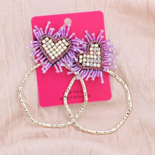 New Design Boho Big Earring Dangle Drop Crystal Earring For Women Handmade Fringed Statement Jewelry Long Tassel Oorbellen Gifts