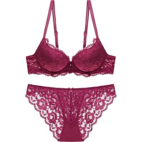 New sexy hot deep V bra brings together womens underwear transparent lace bra set