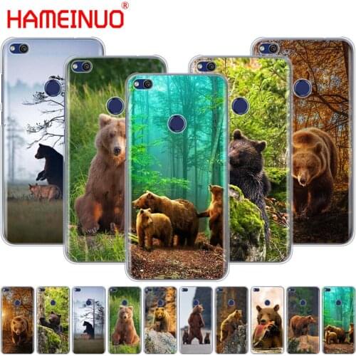 HAMEINUO Lonely Alaska Brown Bear Cover phone Case for huawei Ascend P7 P8 P9 P10 P20 lite plus pro G9 G8 G7 2017