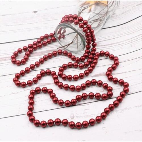 Fashion Simulated-Pearl Round Beads Long Chain Necklace for Women Statement Necklaces Glass Shell Pearl Gift Jewelry 56" A967