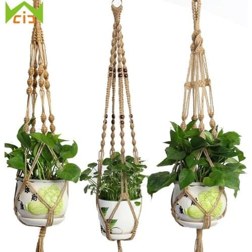 Macrame Plant Hanger Hanging Planter Basket Cotton Rope Flowerpot Stand Holder Indoor Outdoor Garden Decorative Supplies