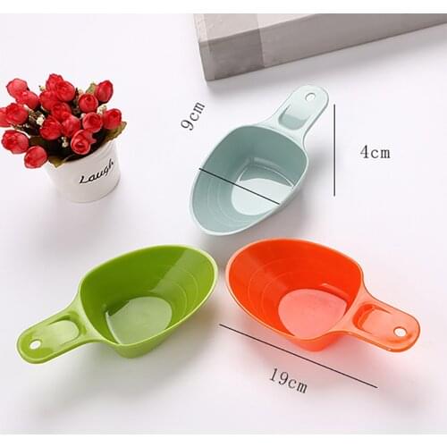 Portable Pet Food Scoop Plastic Measuring Cup Dog Food Scoop Pet Supplies for Dog Cat Feeding Bowl Kitchen Spoona
