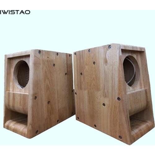IWISTAO HIFI Speaker Empty Cabinet 1 Pair 6.5 Inches Finished Labyrinth Structure Solid Wood for Full Range Speakers Unit DIY