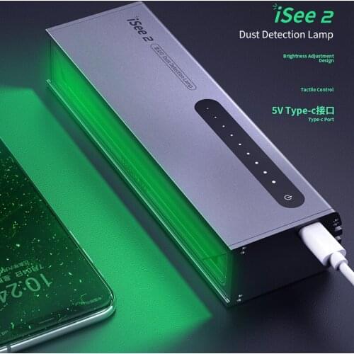 Phone LCD Screen Dust Detection Lamp Detect Dust Lamp High Definition Checking Fingerprint Grease Dust Scratch Green LED Light