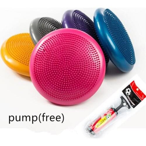 Universal Inflatable Yoga Cushion Massage Ball Durable Sports Gym Fitness Yoga Wobble Stability Balance Massage Mat With Pump 20