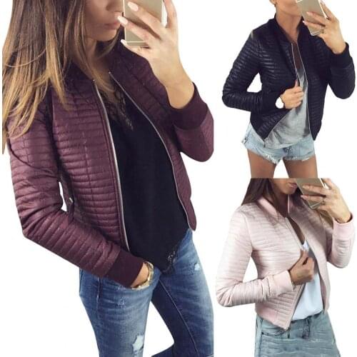Women Jacket Long Sleeve Stylish Faux Leather Women Motorcycle Jacket for Daily Life Coat For Ladies