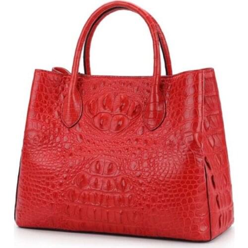 Dae crocodile Female bag Genuine leather handbag fashion Crocodile head back bone skin A ladys cross-body bag women handbag