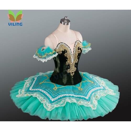 Girl swan lake ballerina ballet dress Green classical ballet tutus skirt Women nutcracker professional ballet tutu
