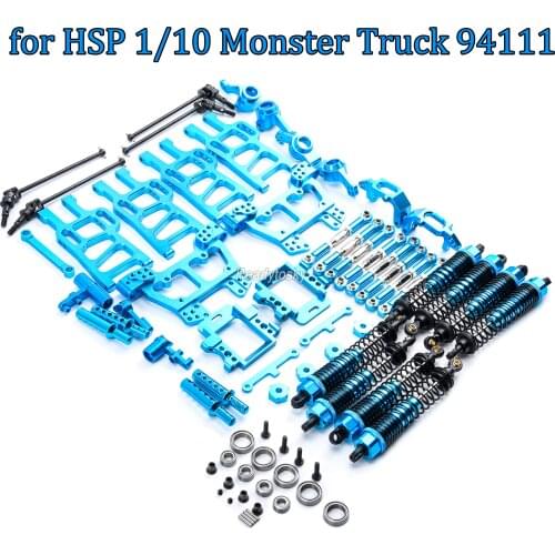 1:10 Unlimited RC Car Metal Upgrade Kit for HSP 1/10 Monster Truck 94111 94108 102010 102011 102012 106017 108019 108022 108004