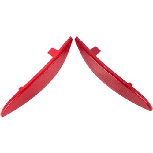 1 Pair Red Lens Reflector, Right + Left Side LED Rear Bumper Marker Break Stop Light Lamp for Fluence Megane MK3 08-13
