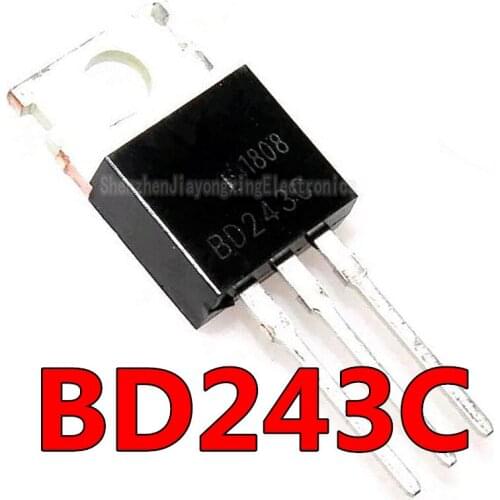 10PCS BD243C TO220 BD243 100V 6A TO-220 Bipolar Transistors NPN General Purpose new original
