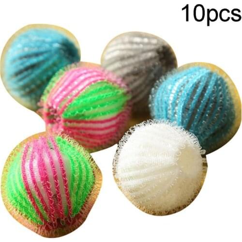 10Pcs/Set Magic Pet Hair Removal Laundry Ball Grabbing Lint Fluff Cleaning Remover Washing Machine Household Tool
