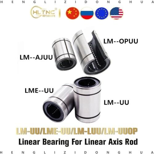 10pcs/lot LM8UU LM10UU LM16UU LM6UU LM12UU LM3UU Linear Bushing 8mm CNC Linear Bearings for Rods Liner Rail Linear Shaft parts