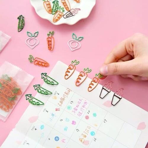 10pcs/lot Lovely w42 Pink Flamingo Carrot Message Folder Decorative Folder Creative School Metal Paper Clip
