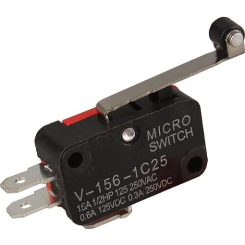 【10pcs】V-156-1C25 Roller Lever Arm SPDT 1NO 1NC Micro Switch 3 Terminals Momentary