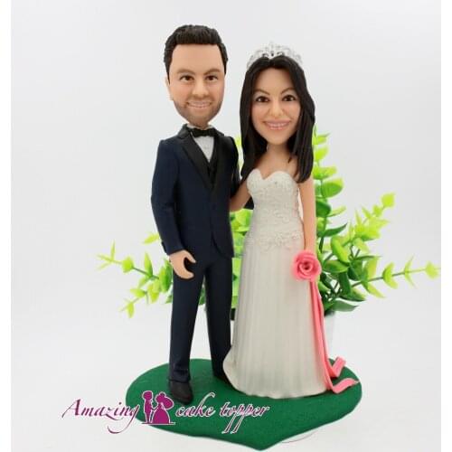 2019 AMAZING CAKE TOPPER Dream wedding princess dress Toys Custom Polymer Clay Figure From Pictures