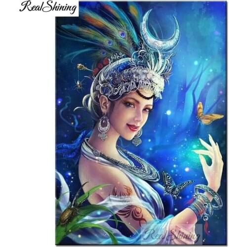 5D Diamond Painting Fantasy beautiful woman butterfly Handmade Needlework DIY Diamond Embroidery puzzle Mosaic Rhinestone F861