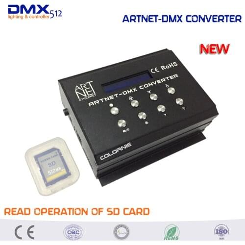 DHL free shipping newest ARTNET to DMX Converter Artnet-dmx Converter 4 standard DMX512 data output ports Leynew DMX400