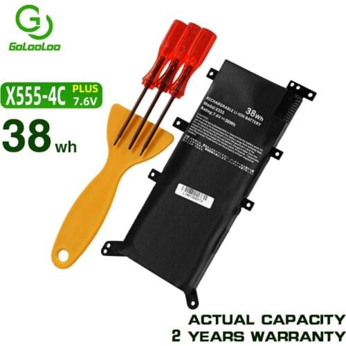 Golooloo 7.6V 38Wh Laptop Battery For ASUS X554L X555L X555LB X555LN X555 X555LD X555LP F555A F555U W519L F555UA VM C21N1347