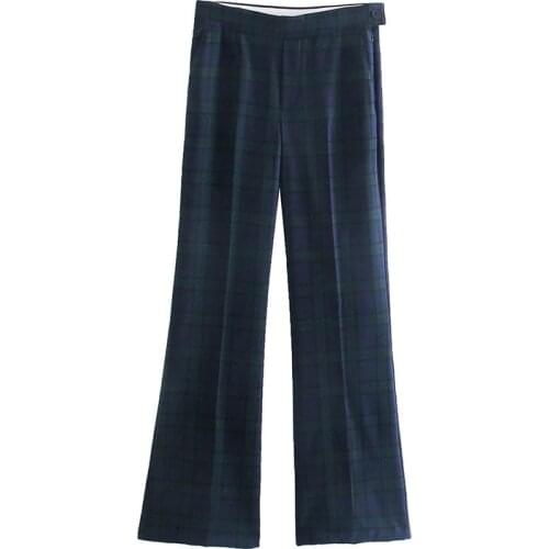 HBEN Women's Plaid Trousers