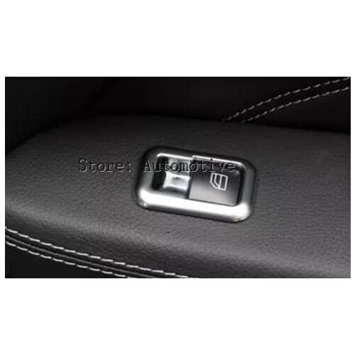 ABS Chrome Window Lift Switch Button Cover Trim For Mercedes Benz A/B/C/E/GLE/GLA/CLA/GLK/ML W212 W204 Car Styling Accessories