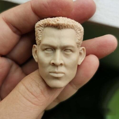 1/6 Scale Fist of Fury Li Lianjie Jet Li Head Models Unpainted for 12''Figures Bodies DIY