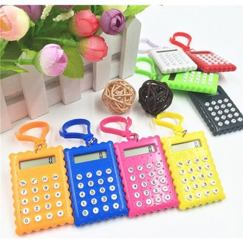 1pc Student Mini Electronic Calculator Candy Color Calculating Office Supplies Gift Super Small