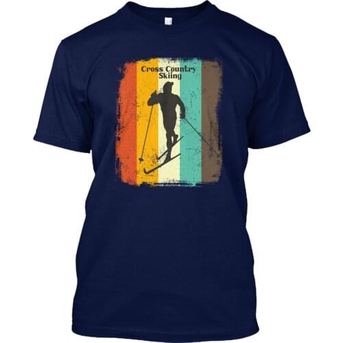 Cross-Country Skiing Retro 70S Vintage Brand Clothes Summer 2019 Cheap Crew Neck MenS Top Tee Awesome T Shirts