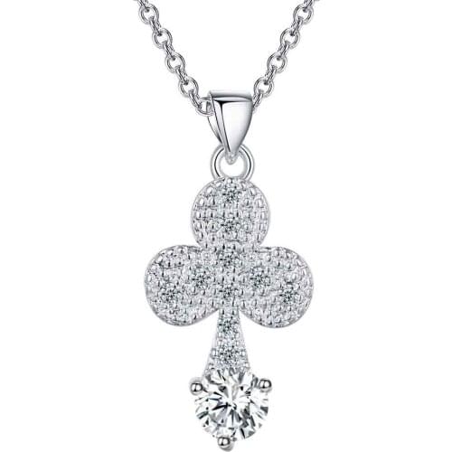 Wholesale Silver Plated Charm Jewelrys Necklace,free Shipping Fashion Fashion Jewelry Pendant Cross Stone AN833