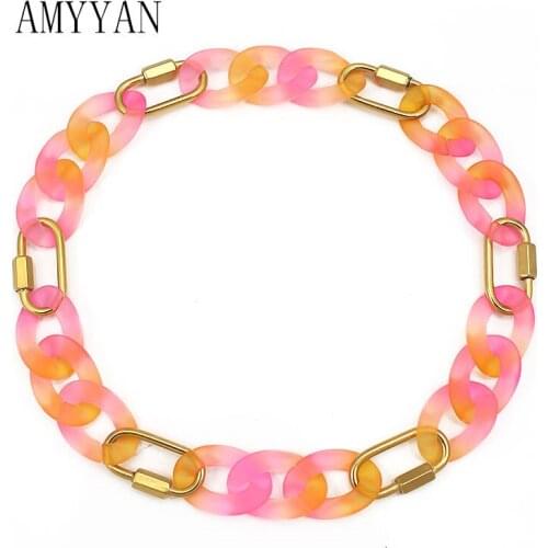 Punk Link Pendant Collar Fashion Jewelry Choker Vintage Statement Necklace Thick Chain Link Women Jewelry