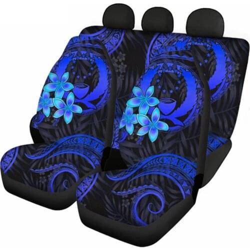 Pohnpei Universal Car Seat Cover Full Set Ultra Soft Auto Seat Cover Polynesian Print Anti-Slip Bucket Seat Cover Car Style