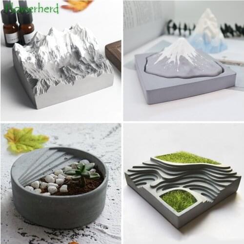 DIY Concrete Cement Clay Molds Flowerpot Silicone Mould Homemade Epoxy Resin Molds Aromatherapy Plaster Mold Home Decoration