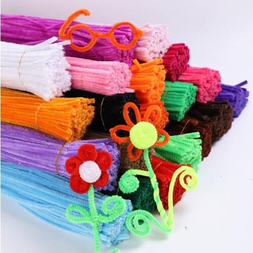 50PCS/Pack Multicolour Chenille Stems Pipe Handmade Diy Art Crafts Material Kids Creativity Handicraft Children Toys Decorations