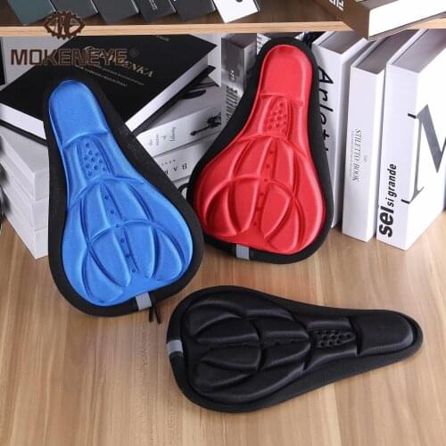 4 Colors 3D Thick Cycling Mountain Bicycle Seat Absorb Sweat EVA Pad Comfort Saddle Cover Bike Accessories Asiento De Bicicleta