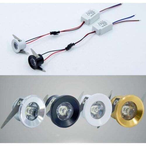 Led Recessed Cabinet mini Spot light 1W Mini downlight Include Led Driver AC85-265V 31mm*21mm 8 Color Emitting Light