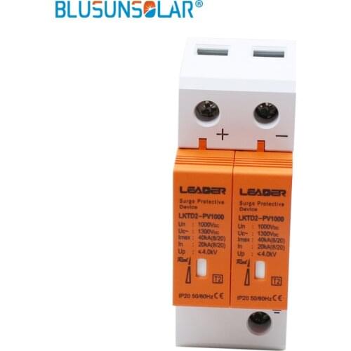 10pcs/lot CE Approved 2P DC 1000V spd20-40kA Suppressors/ DC Surge Protector Device for Solar System Protection