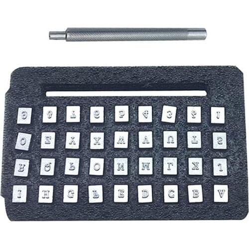 37Pcs Alphabet English Letters Leather Stamping Printing Punch Tool Set Stainless Steel Professional Leathercraft Stamp