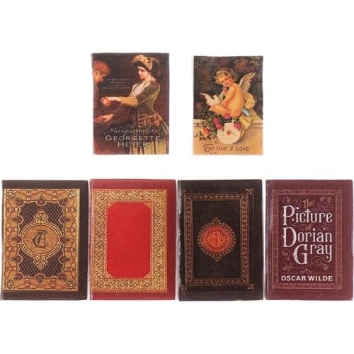 4pcs/6Pcs/set 1/12 Dollhouse Miniature Book Model Notebook Toy For Doll House Furniture Decor