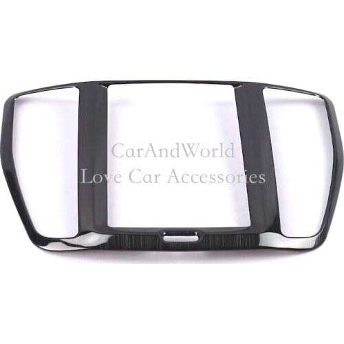 Stainless Steel Accessories For Volvo XC60 2018-2020 Car Interior Central Console Display Navigation Cover Frame Panel Trims